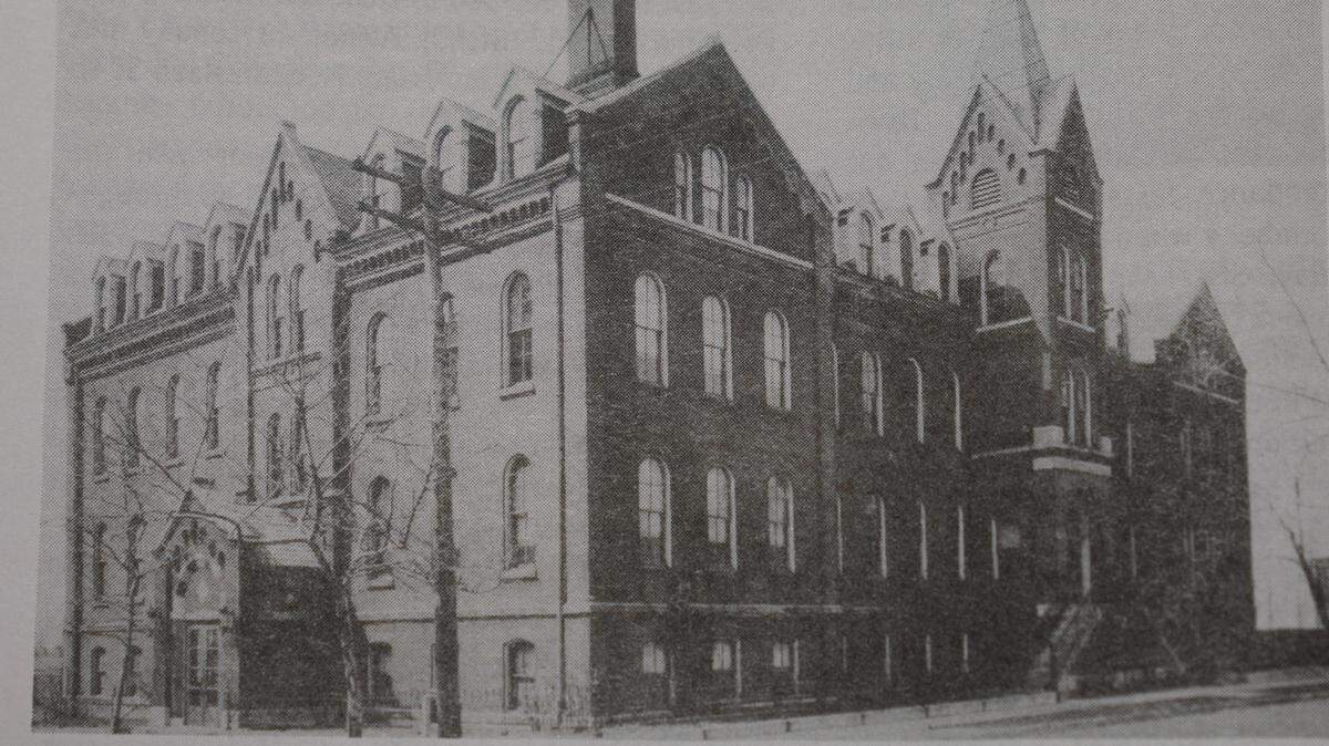 The original Immaculate Conception Academy in Belleville opened in 1859 as a boarding school for girls. It also provided classroom space for Cathedral Grade School students.