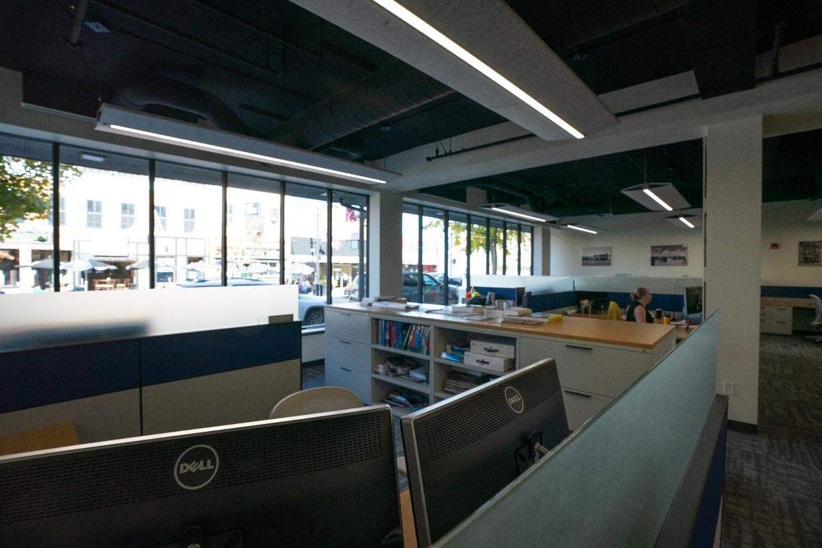 Inside of the Farnsworth Group offices at 300 E. Main St. in Belleville, Ill. on Nov. 8, 2023. The roughly 5,000-square-foot bottom floor of the building is used as a commercial architecture and engineering firm.