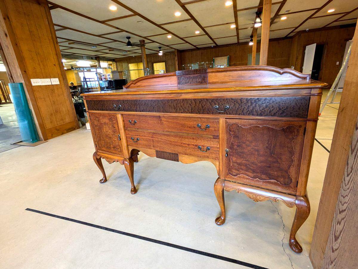 A beautiful sideboard at White Barn Antiques and Mercantile in New Baden