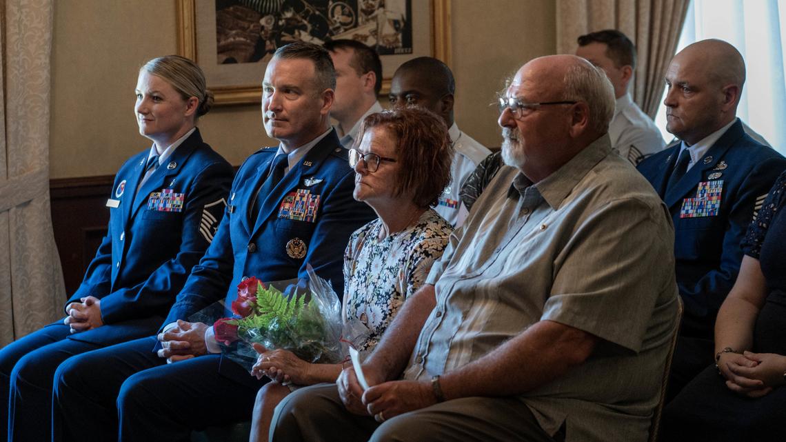 Scott Air Fore Base’s Airman Leadership School dedicates auditorium to local hero