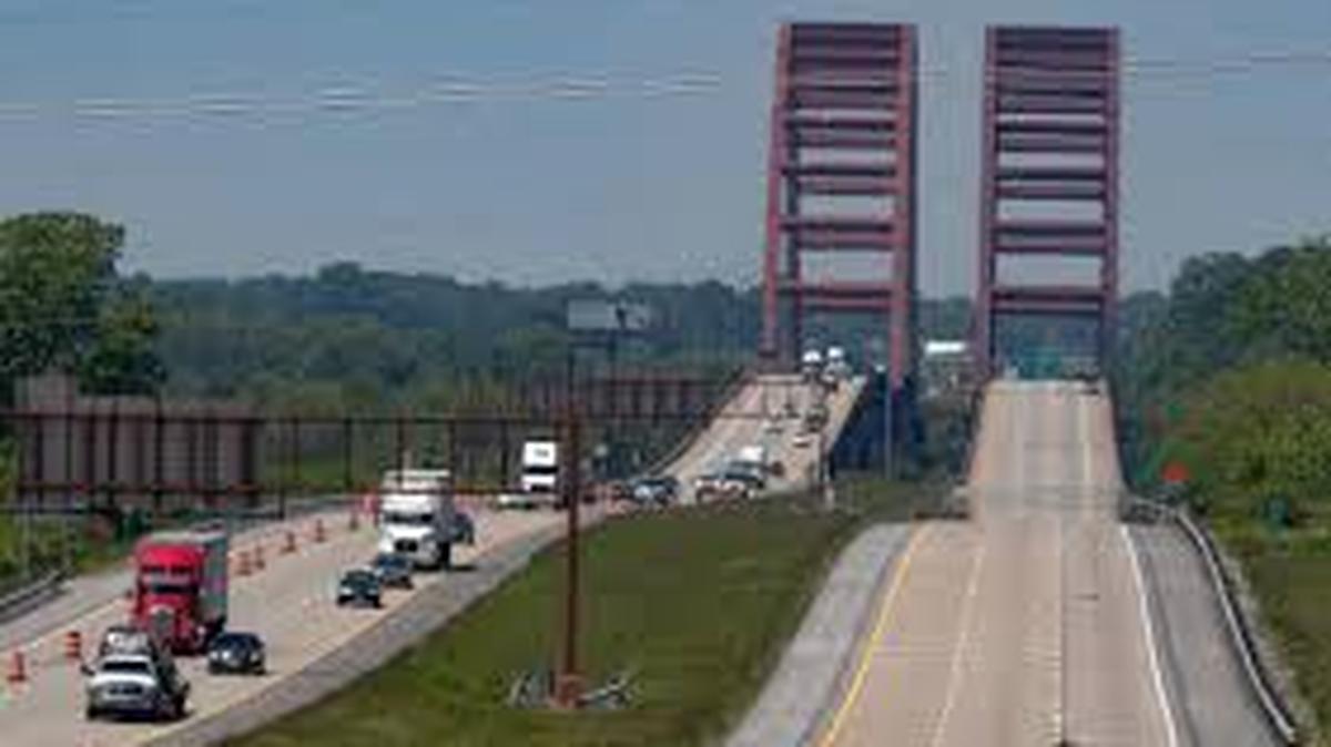 Two eastbound lanes of the J.B. Bridge will be closed through December, according to the Missouri Department of Transportation.