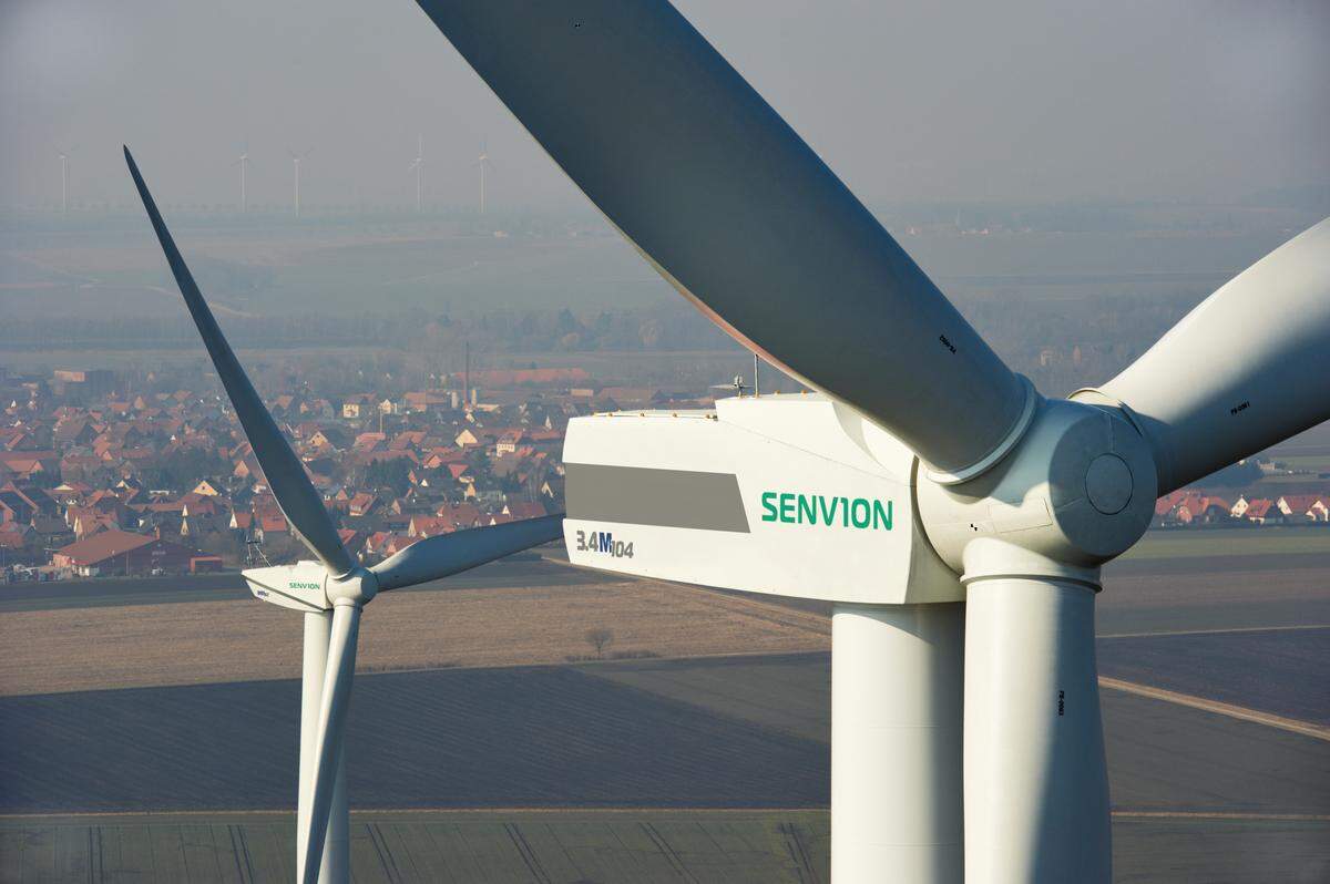 These wind turbines in Maida, Italy, are similar to those proposed for the bluffs between Valmeyer and Fults. They’re manufactured by Senvion, a company based in Hamburg, Germany.