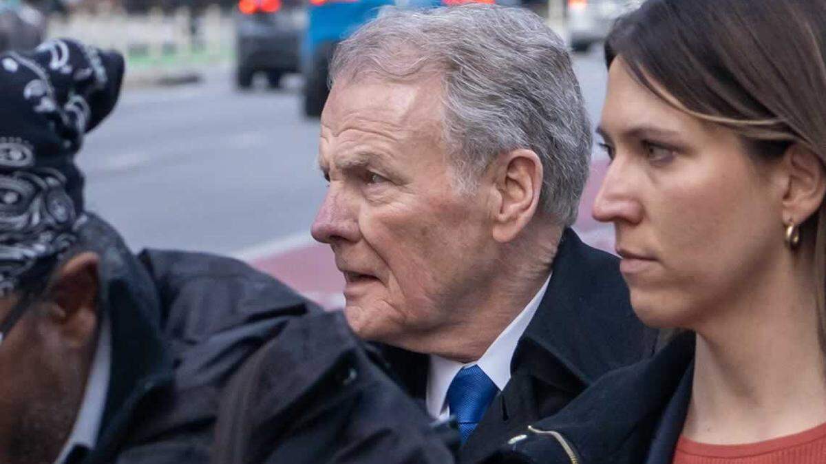 Former House Speaker Michael Madigan exits the Dirksen Federal Courthouse in Chicago on Jan. 3.