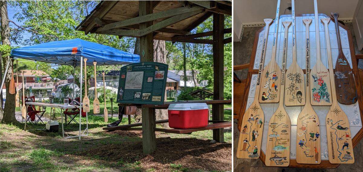 Richland Creek Improvement Association will give away 26 wooden fishing paddles hand-painted by local artists during its second-annual scavenger hunt on May 21 along Richland Creek.