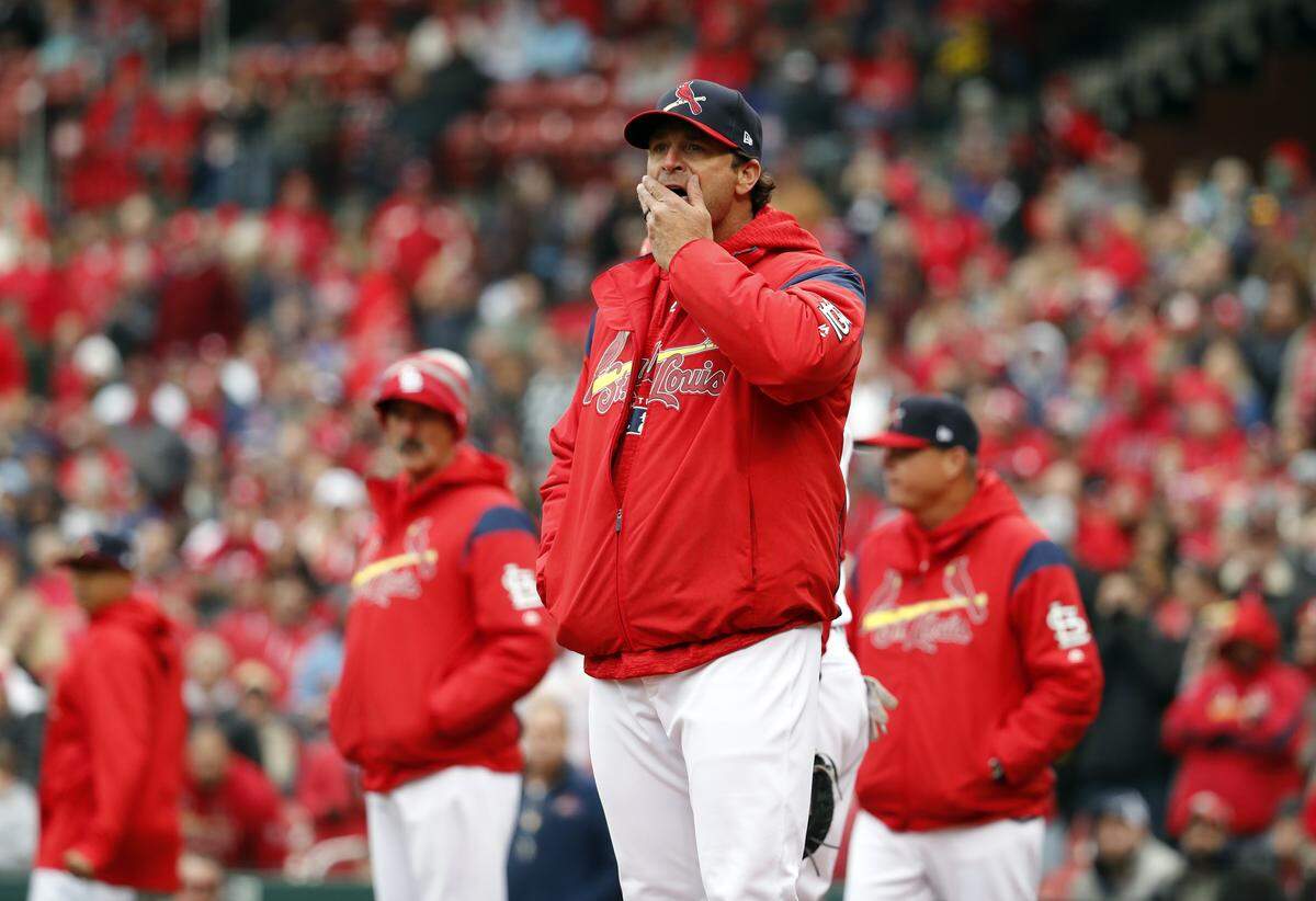 Cardinals manager Mike Matheny has watched his team struggle out of the gate in 2018.