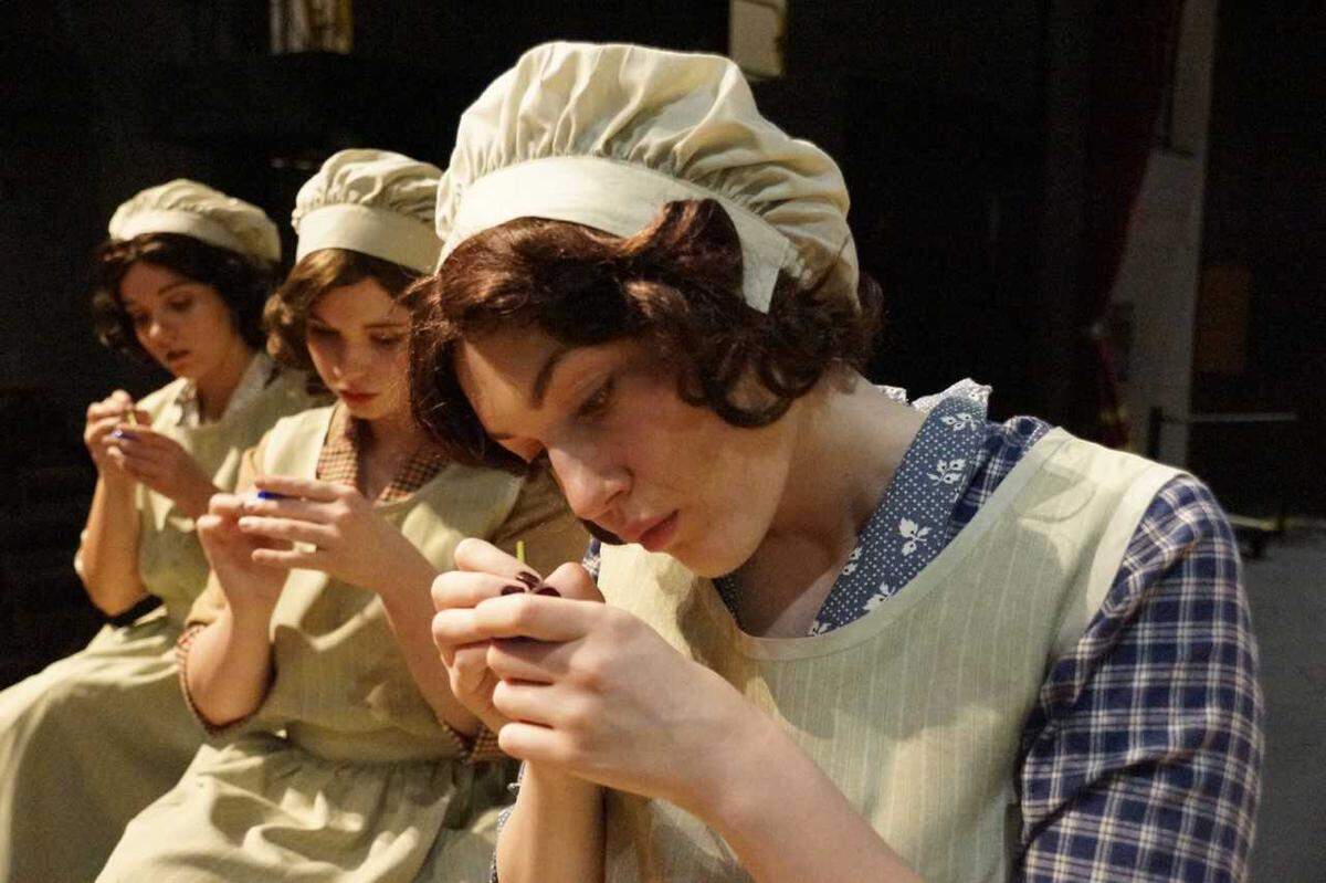Playing in the production “Radium Girls” (L-R) Sadie Harvey, Rhiannon Creighton and Clara Parker. Photo courtesy by Valerie Goldston