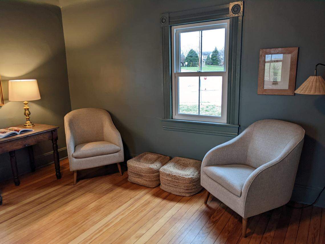 A quiet reading area at June’s Breakfast + Patio