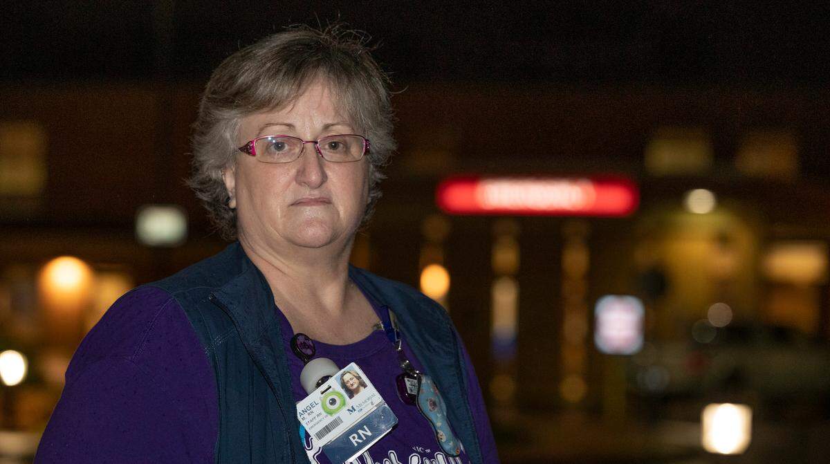 Angel Miller-Seger is an ER nurse at Memorial Hospital in Belleville