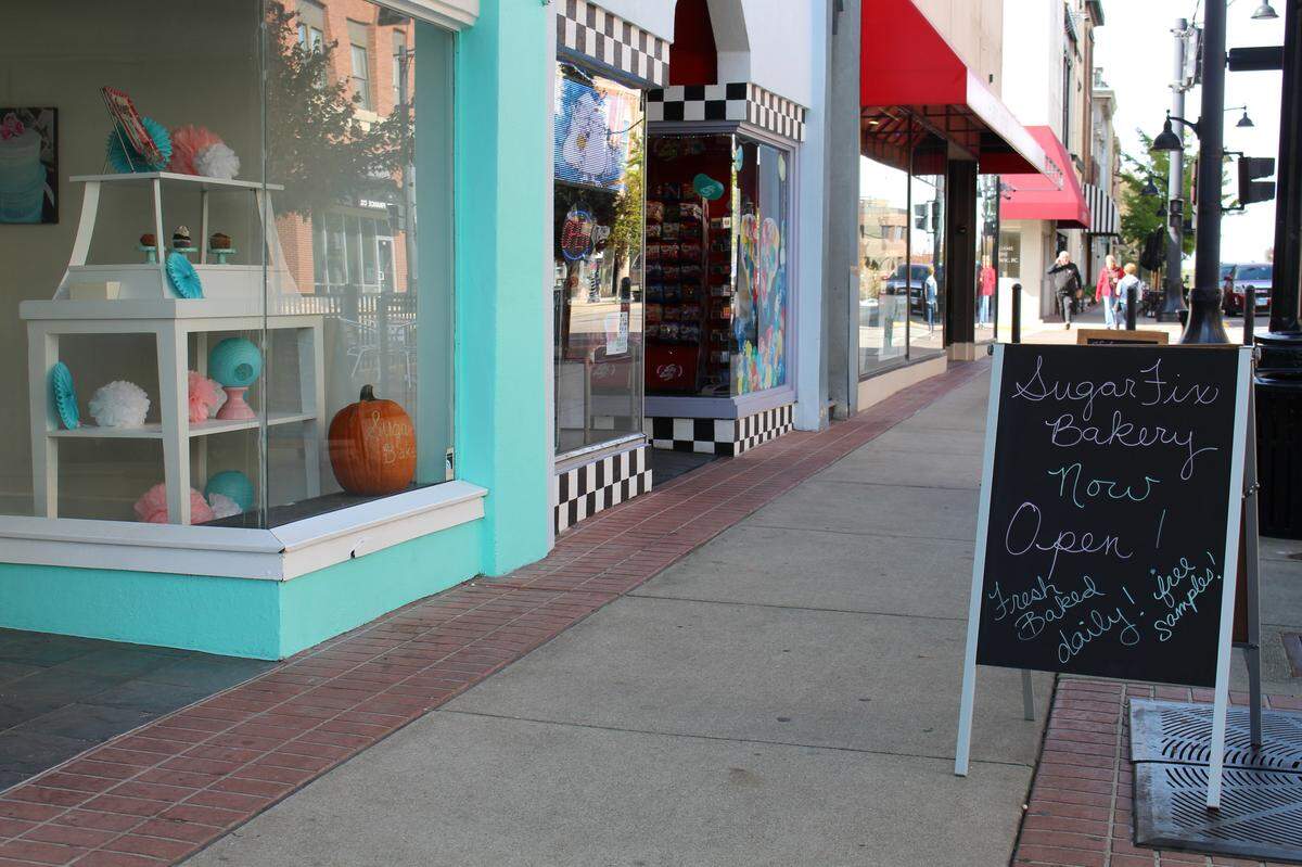 Sugar Fix Bakery occupies the storefront at 106 E. Main St. in downtown Belleville, former location of Green Forest Vapor Shop, next door to&nbsp;Crafty Sugar Co. 