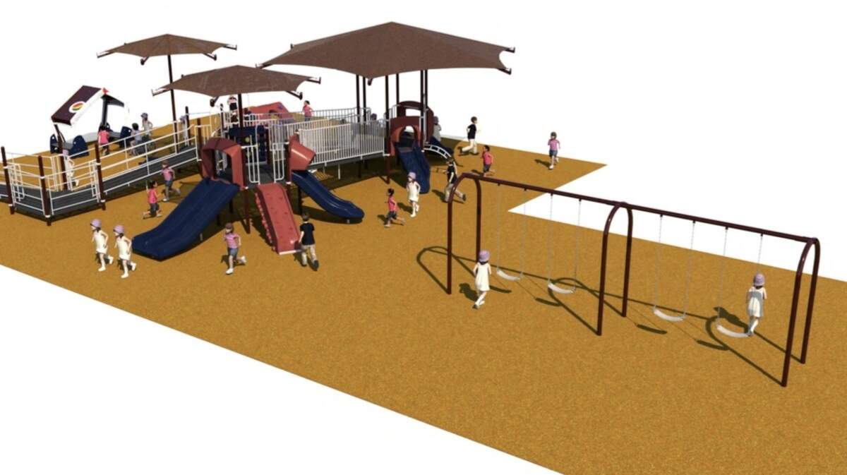 A concept drawing of the accessible playground coming to the Millstadt school district.