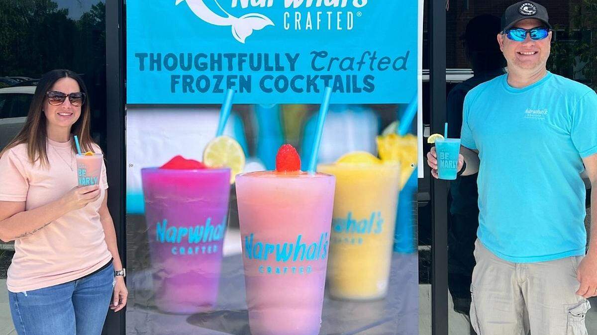 Ashley and Shawn Beach decided more than two years ago they wanted to start their own business. That goal takes shape in October, when they project the opening of Illinois’ first Narwhal’s Crafted Frozen Cocktails in Edwardsville.