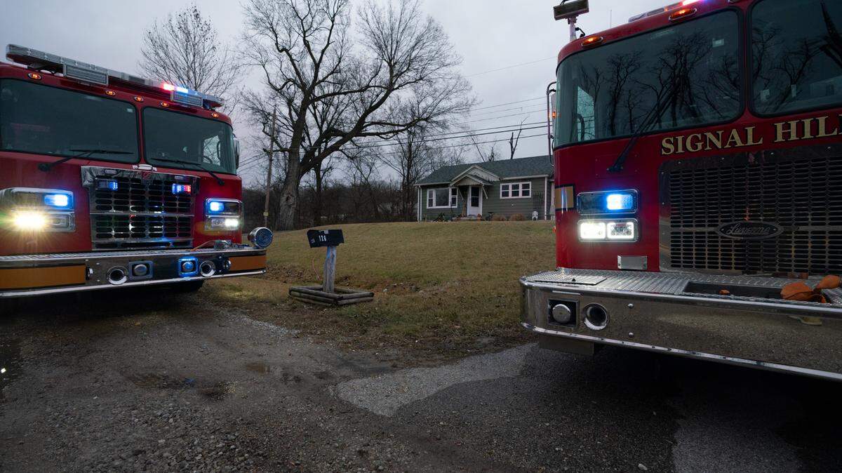 Outside of a house in Cahokia Heights where a fire took place on Jan. 30, 2024.