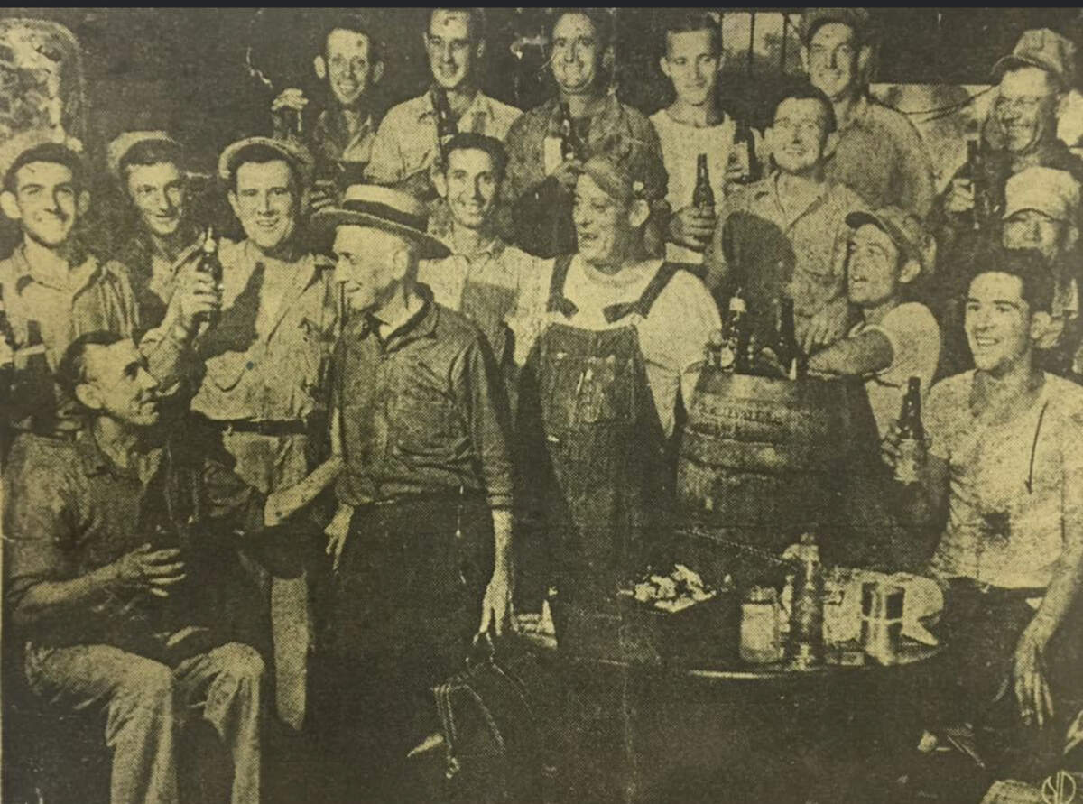 Liese Lumber Co. employees in Belleville enjoy themselves at a company party in the 1940s.