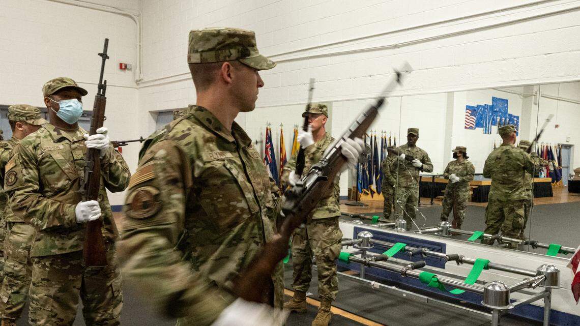 USAF Honor Guard leads joint training session on Scott Air Force Base