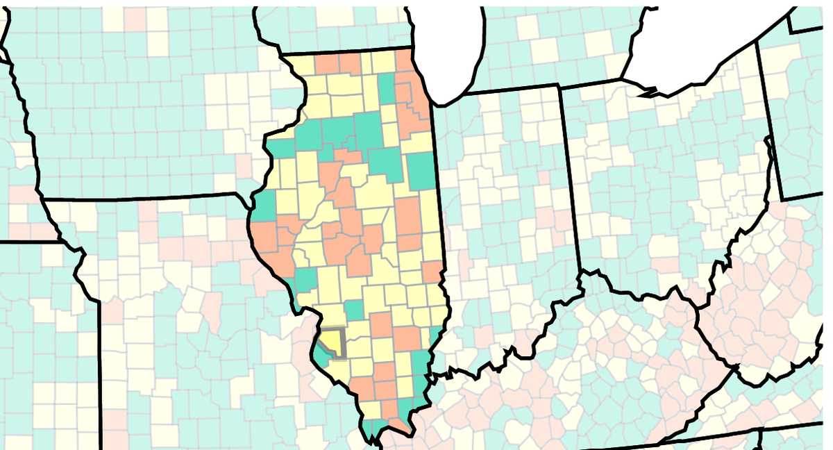 Here’s the latest COVID-19 community levels for Illinois from the U.S. Centers for Disease Control and Prevention, as of July 1, 2022.