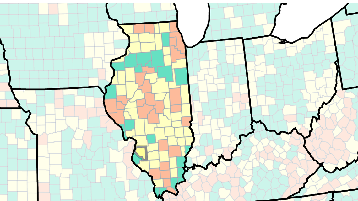 These 7 southern IL counties are at high COVID-19 community levels. See latest data