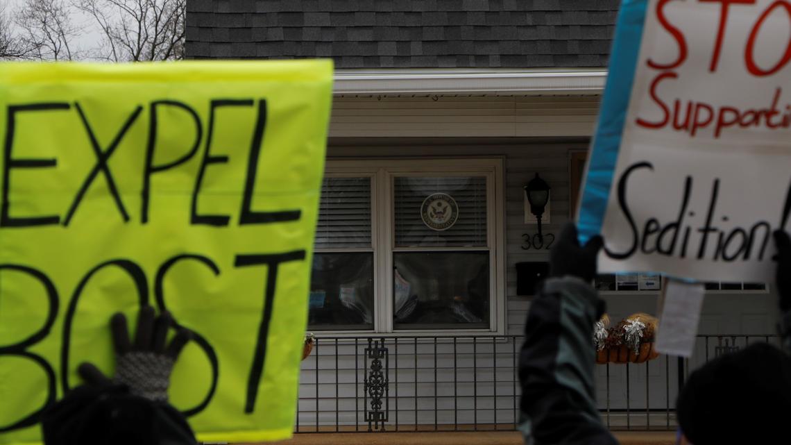 Protesters call for southern IL Congressman Mike Bost’s resignation after riot in D.C.