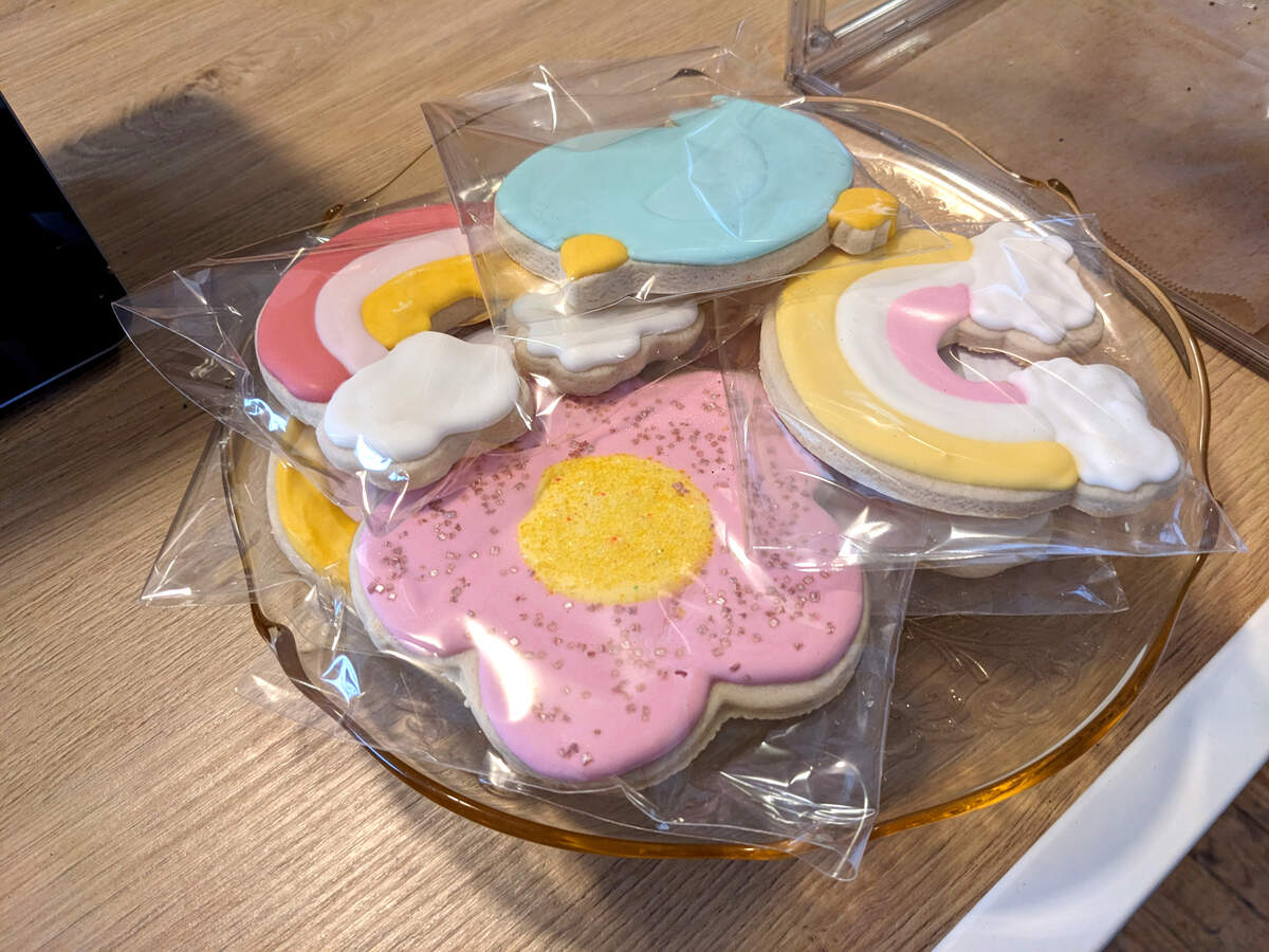Cookies from Sweetcakes Custom Cakes & Treats in Columbia can be purchased at The Roastery.