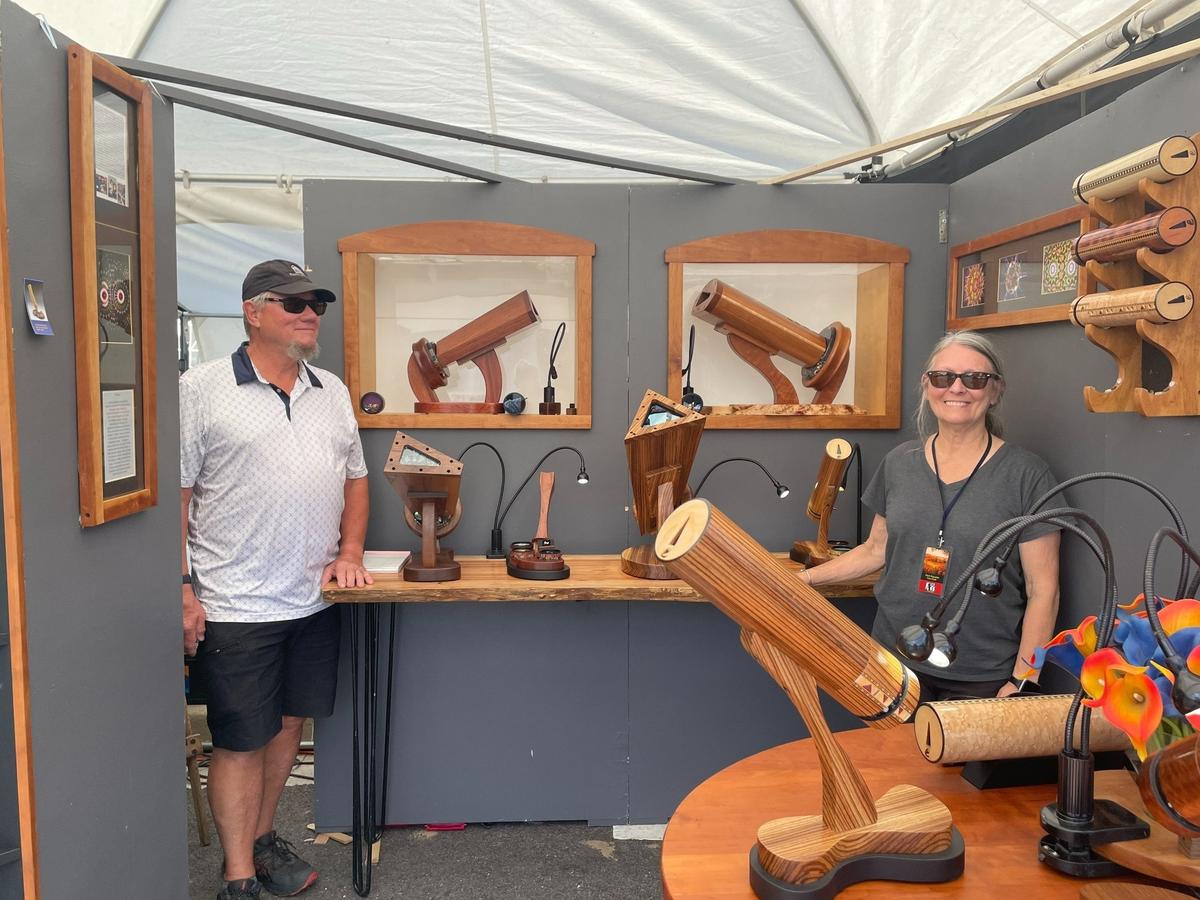 Mark and Carol Reynolds of Austin, Texas, artists in the fine crafts category, won the Best of Show award at Art on the Square in downtown Belleville last year. They received a $5,000 prize.