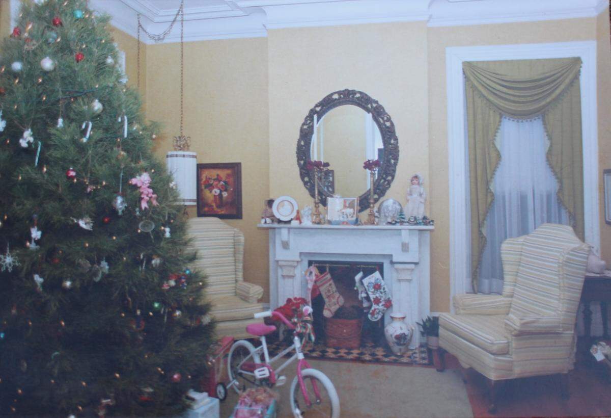 James and Phyllis Young put up giant Christmas trees in the 1970s and ’80s, when they lived at 107 E. D St. in Belleville.
