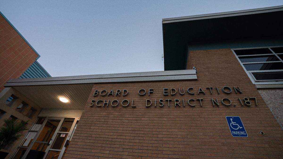 Outside of the Cahokia School Board of Education building on Oct. 2, 2023.