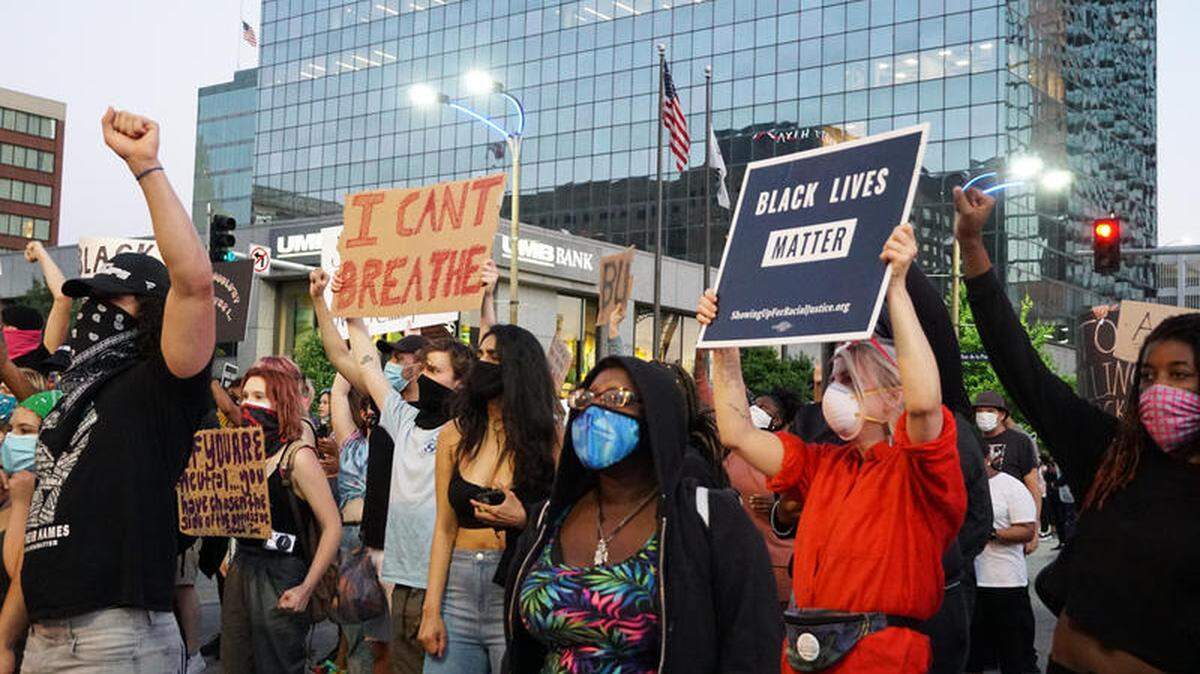 Hundreds of activists gathered in downtown St. Louis to protest the death of George Floyd.