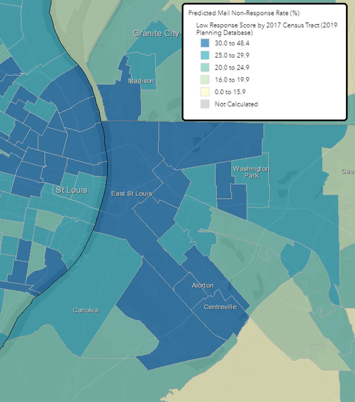 In the metro-east, 11 tracts of lands are considered hard-to-count by the U.S. Census Bureau due to several factors. These areas have a 30 percent or higher level of low response, according to census bureau data.