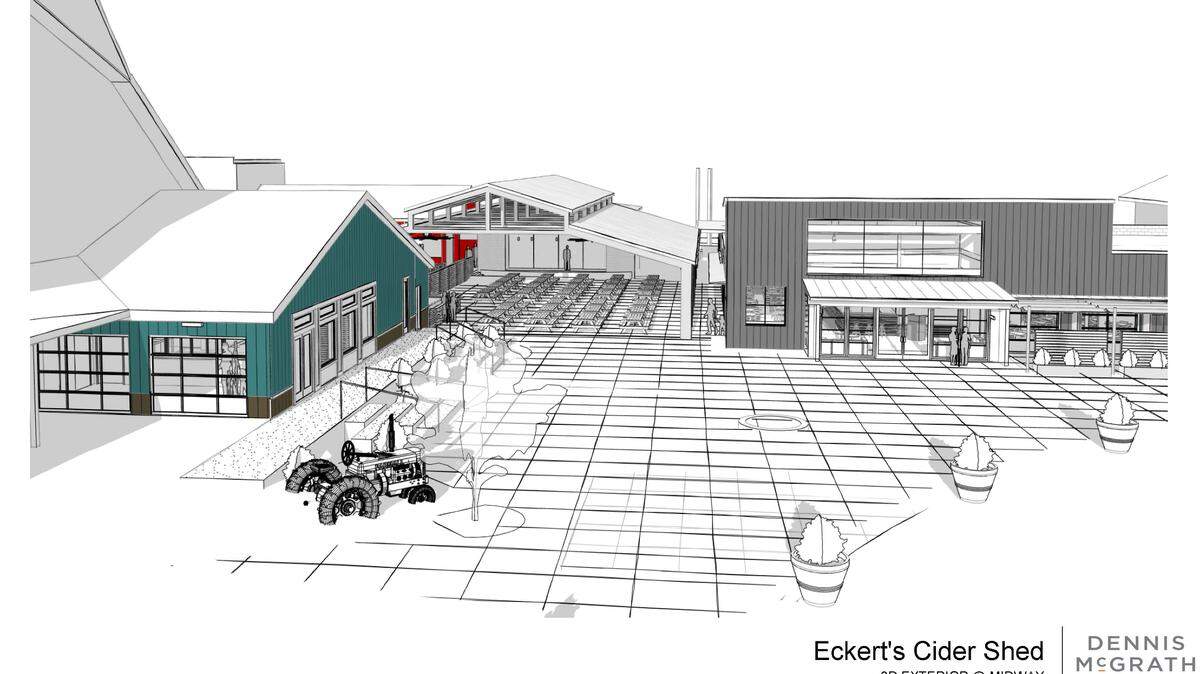 A rendering of the overall view for the new Eckert’s expansion