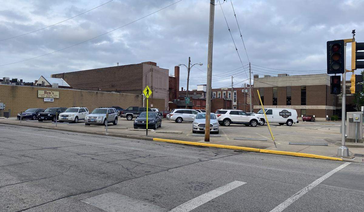 Potential developers of buildings in the 100 block of East Main Street, where the Ben’s store was formerly located, are asking the city of Belleville to build a parking garage behind it.