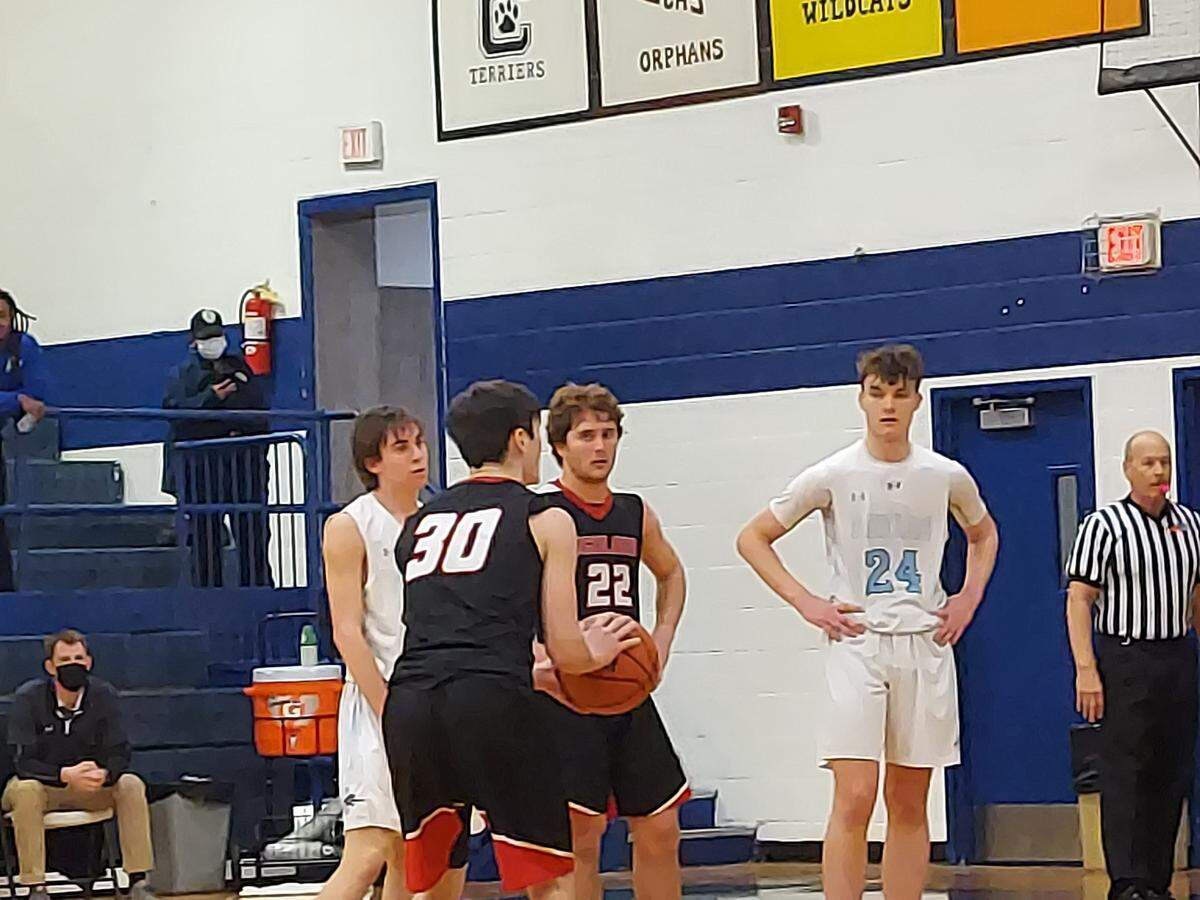 Highland freshman forward Grant Fleming sets to shoot a free-throw during an IHSA Class 3A regional semifinal game Wednesday, Feb. 23, at Cahokia High School. Fleming scored a career-high 16 points in helping lead the Bulldogs past Jerseyville 60-46.