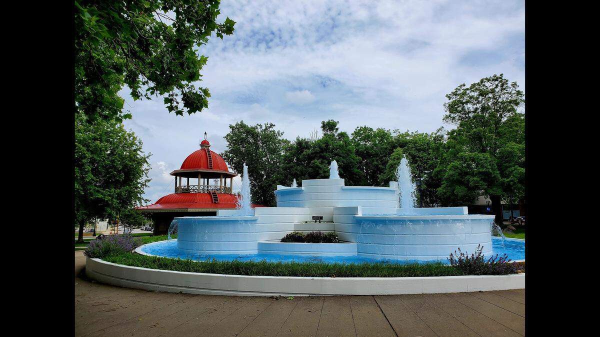 Decatur was recently named the best affordable place to live in the nation by U.S. News & World Report. Seen here is a fountain at Decatur’s Central Park.