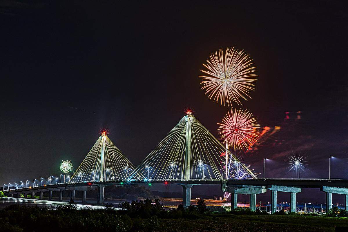 A fireworks display will take place along the Great River Road every Thursday through Sept. 9.