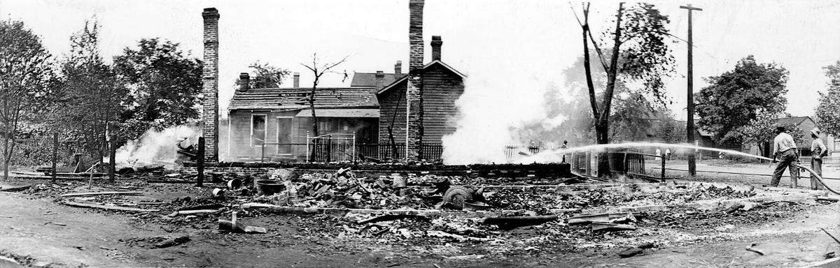 The 1908 race riots in Springfield, Ill. killed six people and inspired a national movement, which later led to the founding of the NAACP. Forty black homes and 15 black-owned businesses were destroyed.
