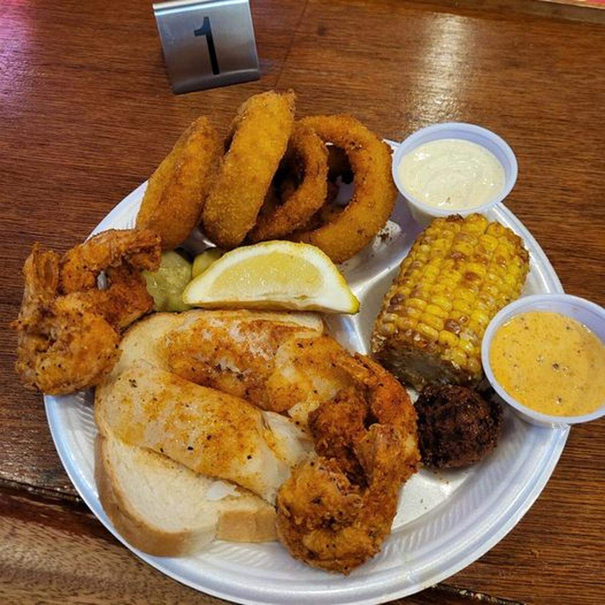 A fish plate by the new culinary team at the O’Fallon Knights of Columbus Hall.
