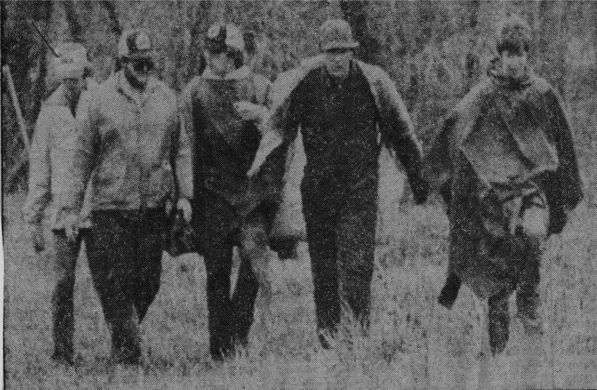 Volunteers search for Kevin Sales.