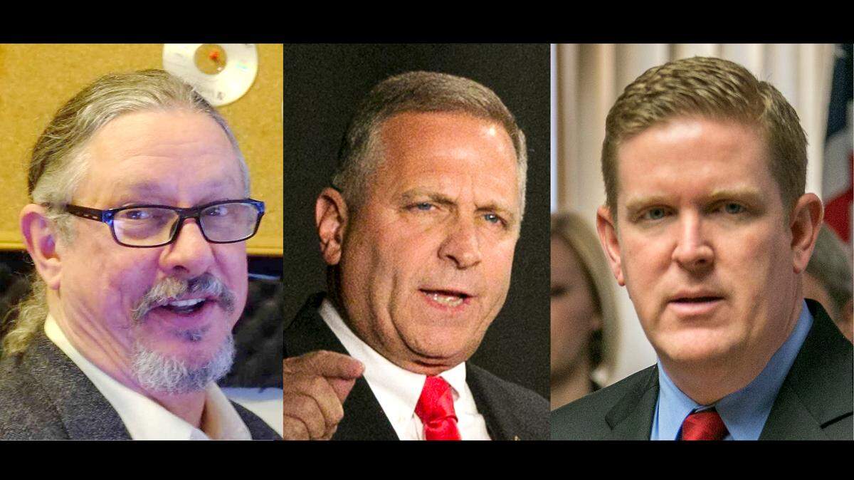 All three candidates on the Nov. 6 ballot: Green Party nominee Randy Auxier, of Murphsyboro, U.S. Rep. Mike Bost, R-Murphysboro, and Democratic nominee Brendan Kelly, of Swansea.