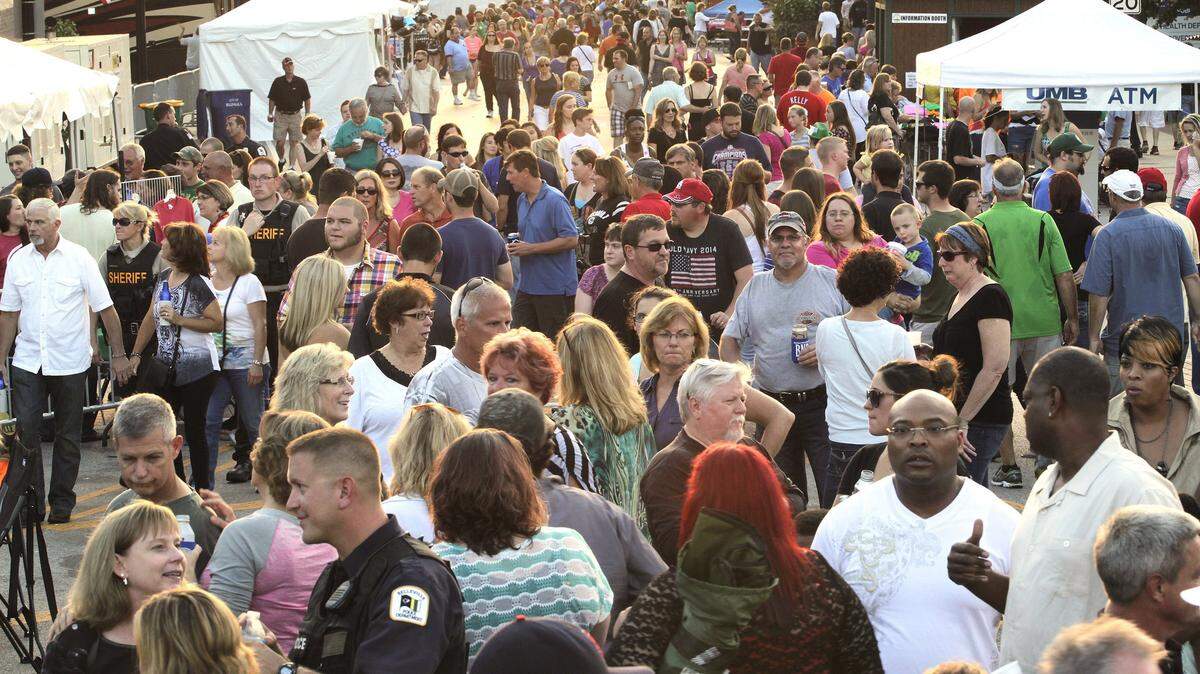 This file photo shows a crowd attending Oktoberfest in Belleville. This year’s event will close at 10 p.m. on Friday, Sept. 15 and 9 p.m. Saturday, Sept. 16.