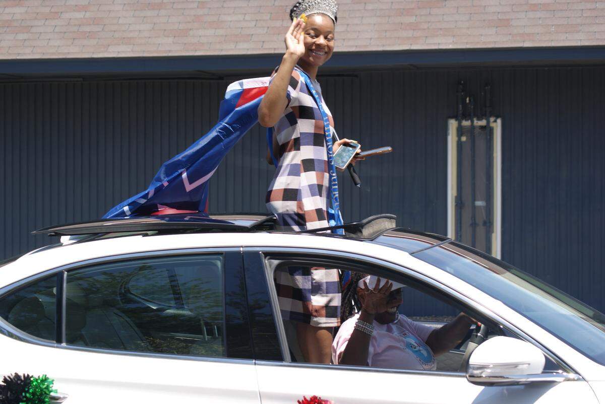 A Juneteenth motorcade rolled through East St. Louis streets Saturday.