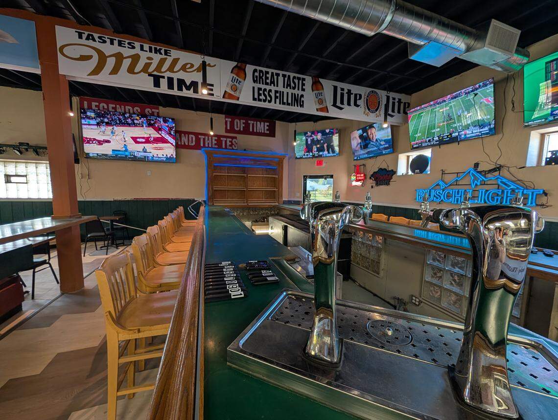 Schatze's Bar & Grill in Belleville has a new look, but the original bar is still there.