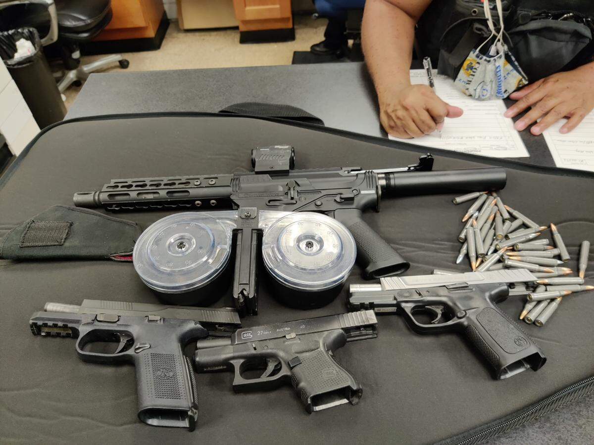 Weapons and ammunition seized by East St. Louis Police during a special detail to clear the streets of guns.