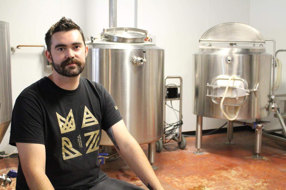 Brewer Tracy Hutton has a three-barrel system that allows him to make about 90 gallons of beer at a time at Clancy’s Brewery in Granite City. He also works at Recess Brewing in Edwardsville.
