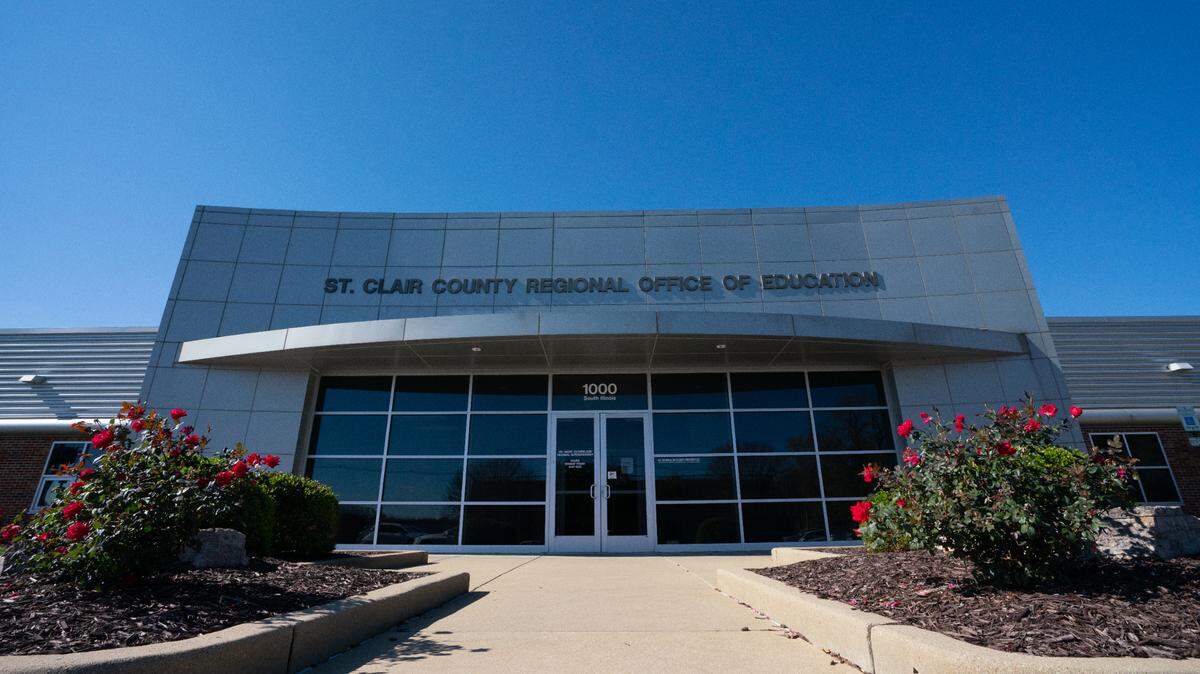 The outside of St. Clair County Regional Office of Education in Belleville, Ill. on Oct. 30, 2023.
