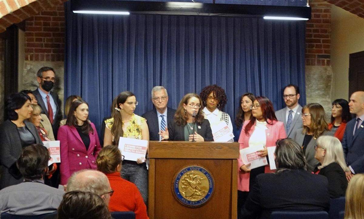 Illinois House Democrats outline their recent actions which they say support reproductive health rights in Illinois.