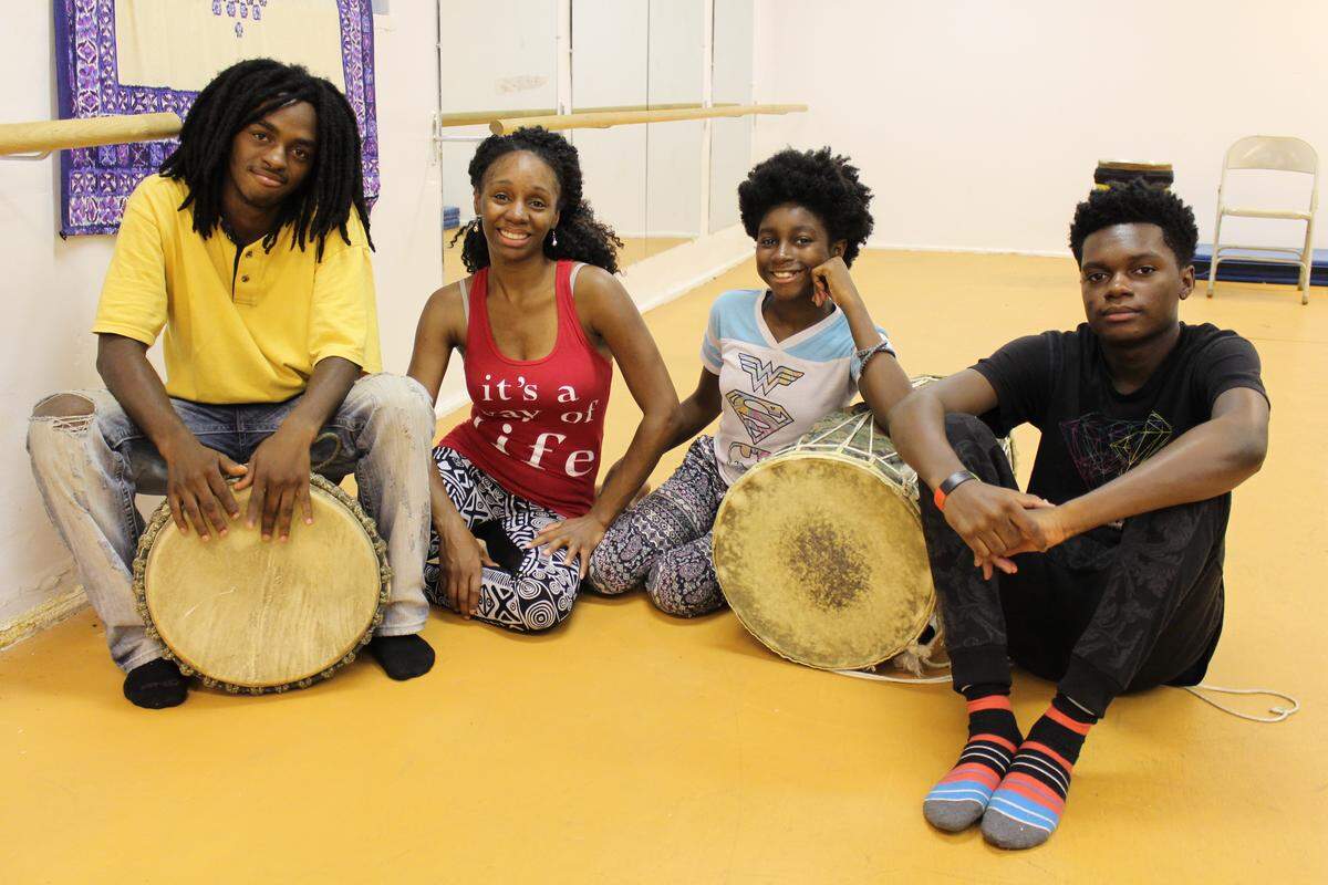 The Community Performance Ensemble is a family affair for Rayshunda Gibson, second from left, and her children, left to right, Jajuan Gibson, Janilah Lewis and Javarian Walker.