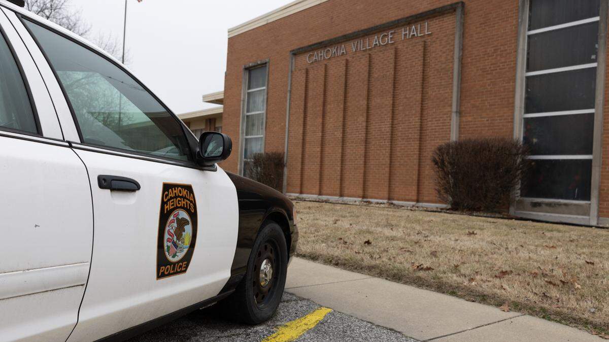 A police car belonging to the Cahokia Heights police department on Feb. 2, 2024.