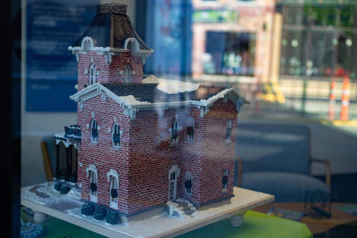 Gingerbread house by Susan Rogers, located at Farnsworth’s location on 300 E. Main St.