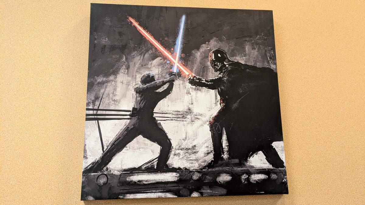 “Star Wars” features in a few of the canvases on the walls at Let’s Paint in Fairview Heights.