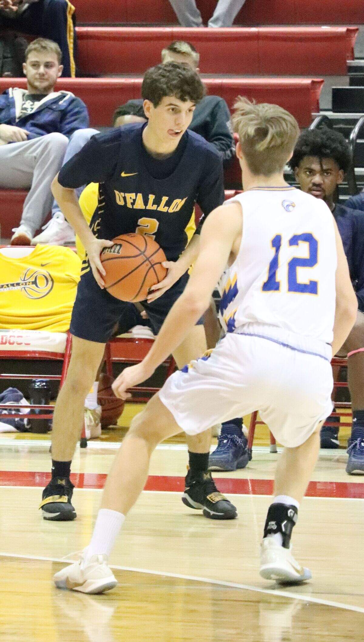 O’Fallon High School standout Tyler Lunning looks to make a move against the Evansville Christian Eagles at the Bosse Winter Shootout in Evansville, Indiana, earlier this season. Lunning is the winner of the latest Belleville News-Democrat Boys Player of the Week high school basketball poll, as selected by readers of bnd.com.