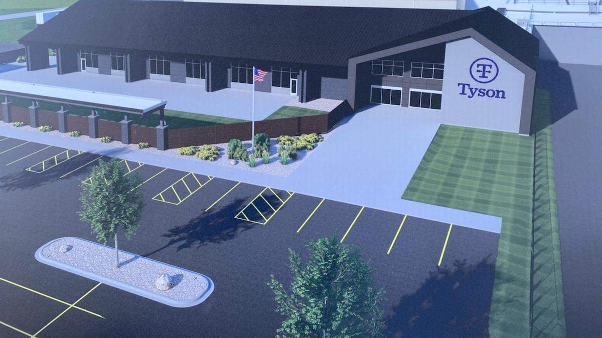 This is an artist’s rendering of the new Tyson Foods plant in Caseyville. The food industry titan based in Arkansas announced an expansion project Wednesday expected to produce hundreds of new jobs and yield a $180 million investment in the community.