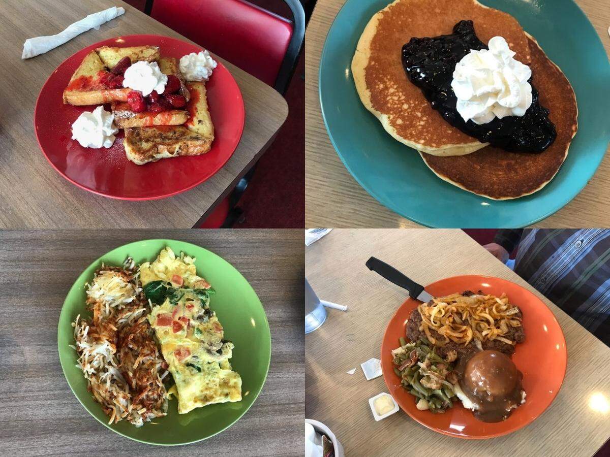 A collection of dishes from Belleville Pancake House.